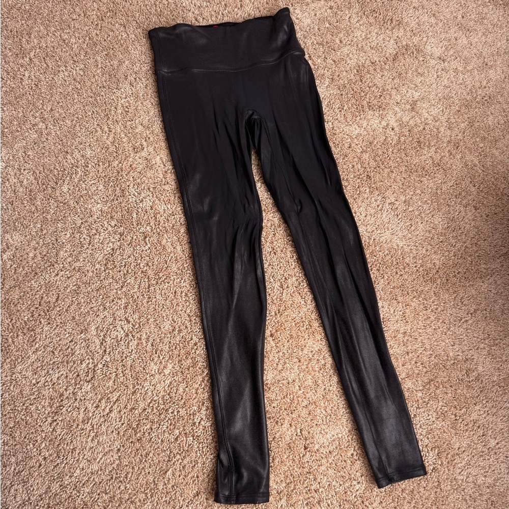 SPANX Shiny Black Leggings
